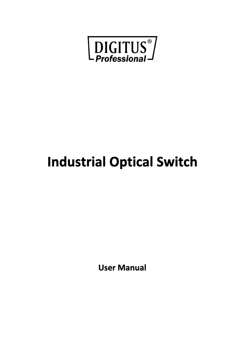 Page 1 of the manual User Manual Digitus DN-652104