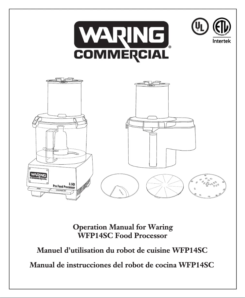 First page image of the manual for WFP14SC