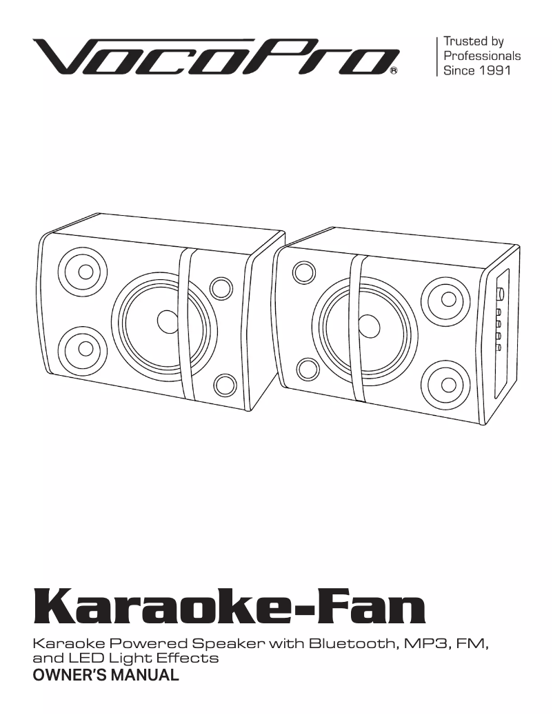 First page image of the manual for Karaoke-Fan