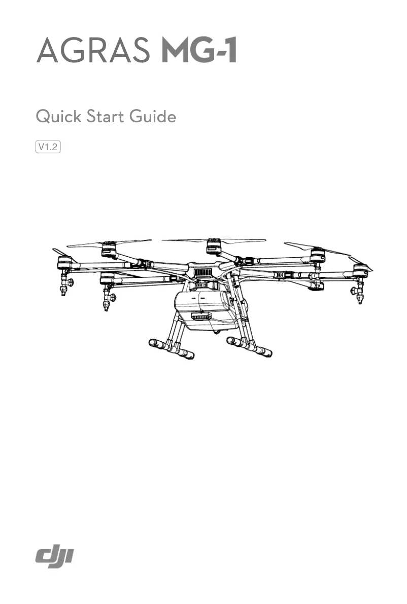 First page image of the manual for Agras MG-1