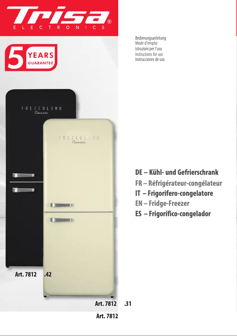 First page image of the manual for Frescolino Classic 7812.31