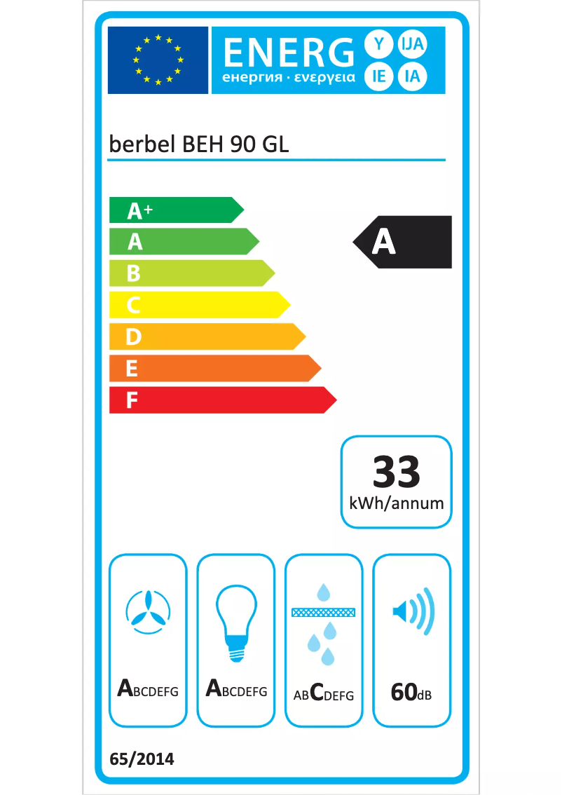 First page image of the manual for BEH 90 GL