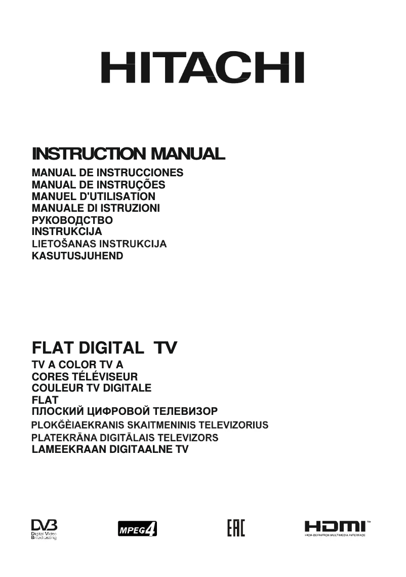 Page 1 of the manual User Manual Hitachi 24HBC05W