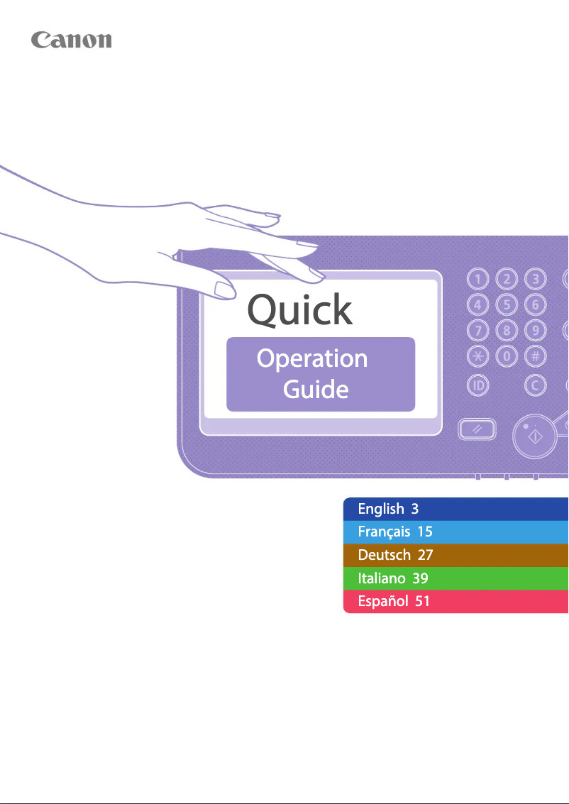 Page 1 of the manual User Manual Canon imageRUNNER ADVANCE C3530i ES