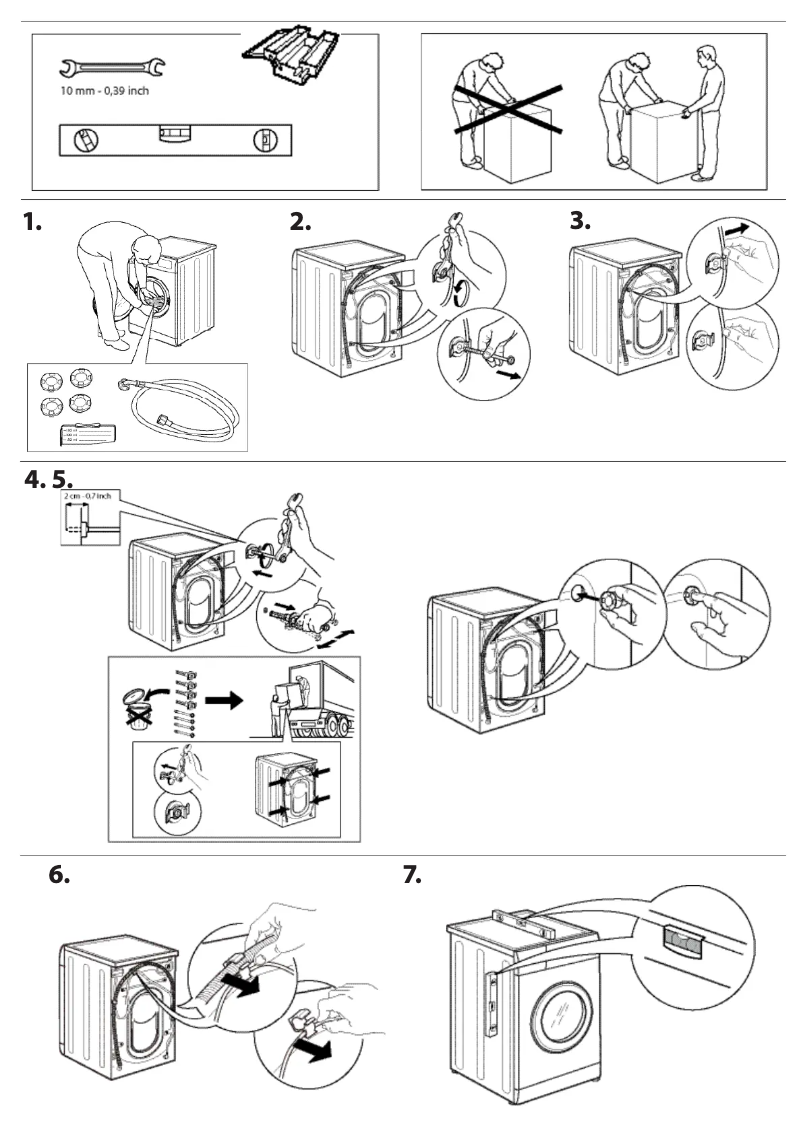 First page image of the manual for PWF X 1073 A