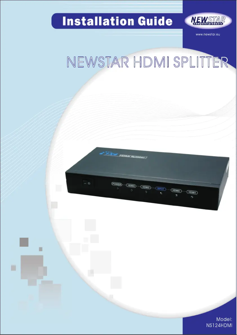 Page 1 of the manual User Manual Newstar NS124HDMI