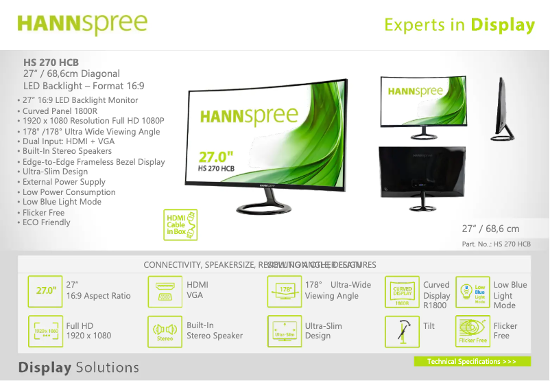 First page image of the manual for HS 270 HCB