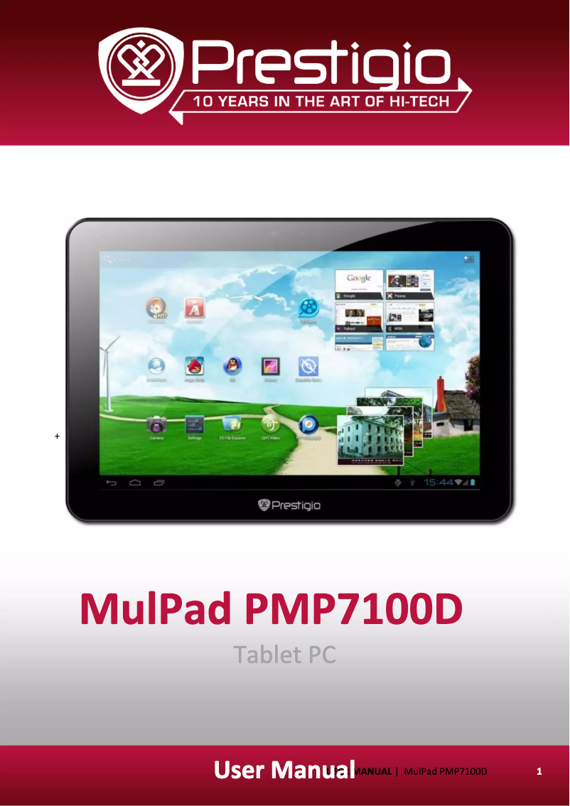 First page image of the manual for MultiPad PMP7100D
