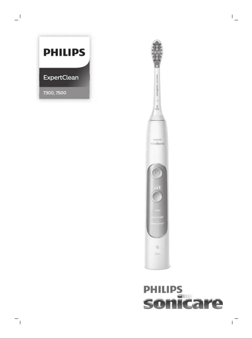 Page 1 of the manual User Manual Philips Sonicare ExpertClean 7500 HX9690