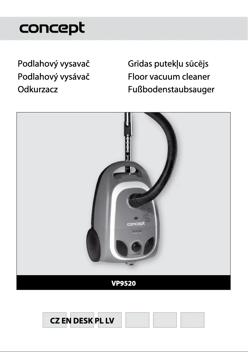 Page 1 of the manual User Manual Concept VP-9520