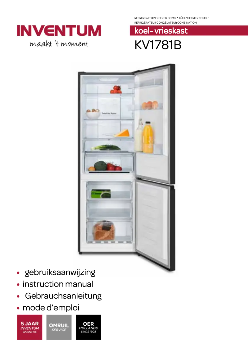 First page image of the manual for KV1781B