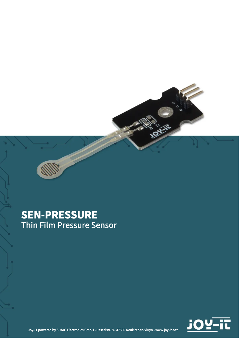 Image de la première page du manuel de l'appareil SEN-Pressure10