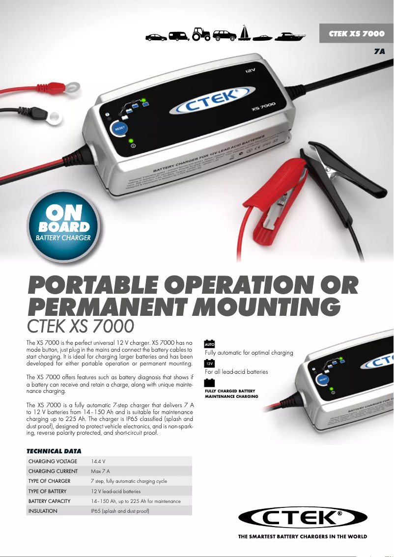 First page image of the manual for XS 7000