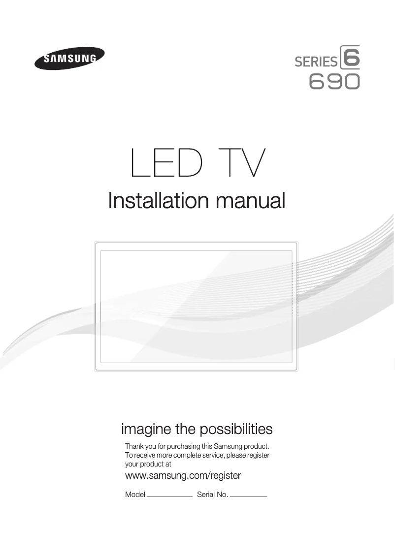 Page 1 of the manual User Manual Samsung HG46NB690QF