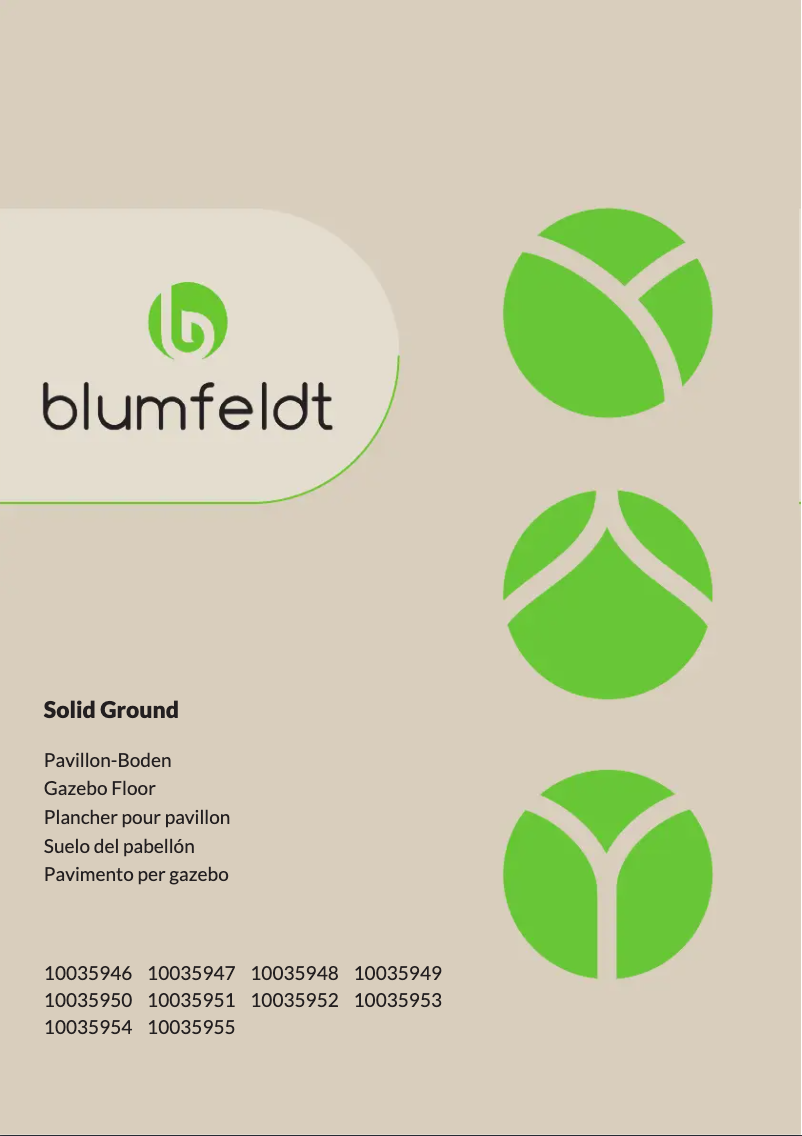 Page 1 of the manual User Manual Blumfeldt Solid Ground