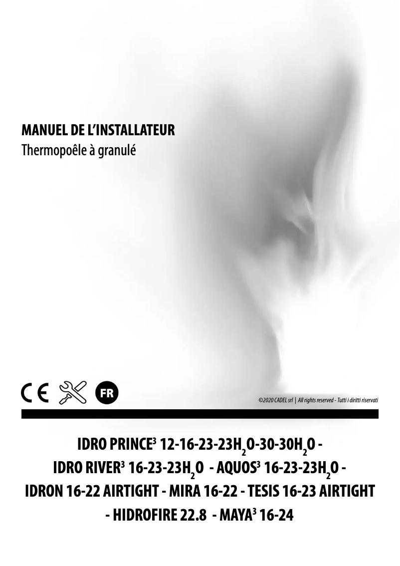 Page 1 of the manual Installation Guide Cadel Idro Prince 30