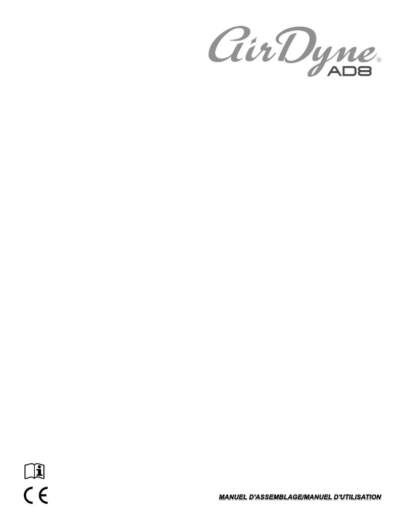 First page image of the manual for Airdyne AD8