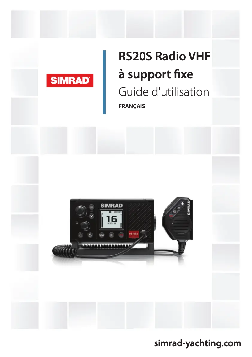 Page 1 of the manual User Manual Simrad RS20S