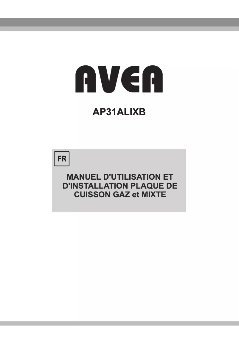 Page 1 of the manual User Manual AVEA AP31ALIXB