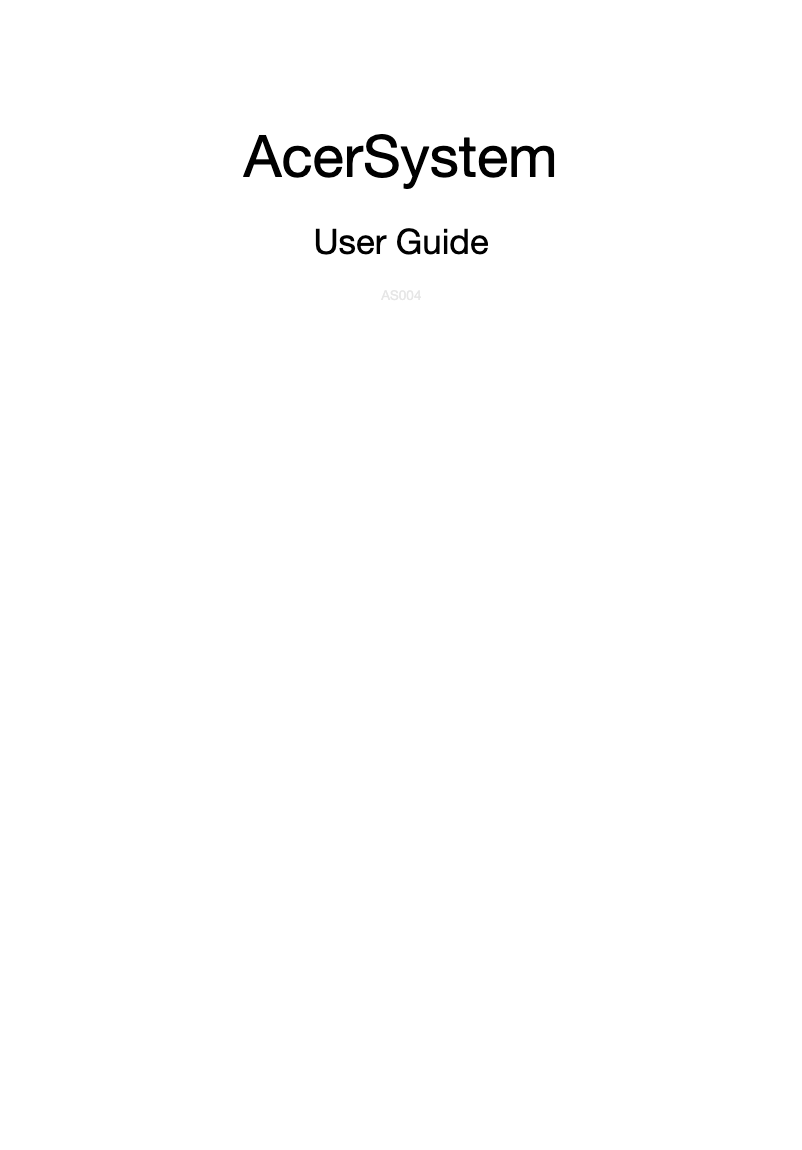 Page 1 of the manual User Manual Acer Aspire TC-214