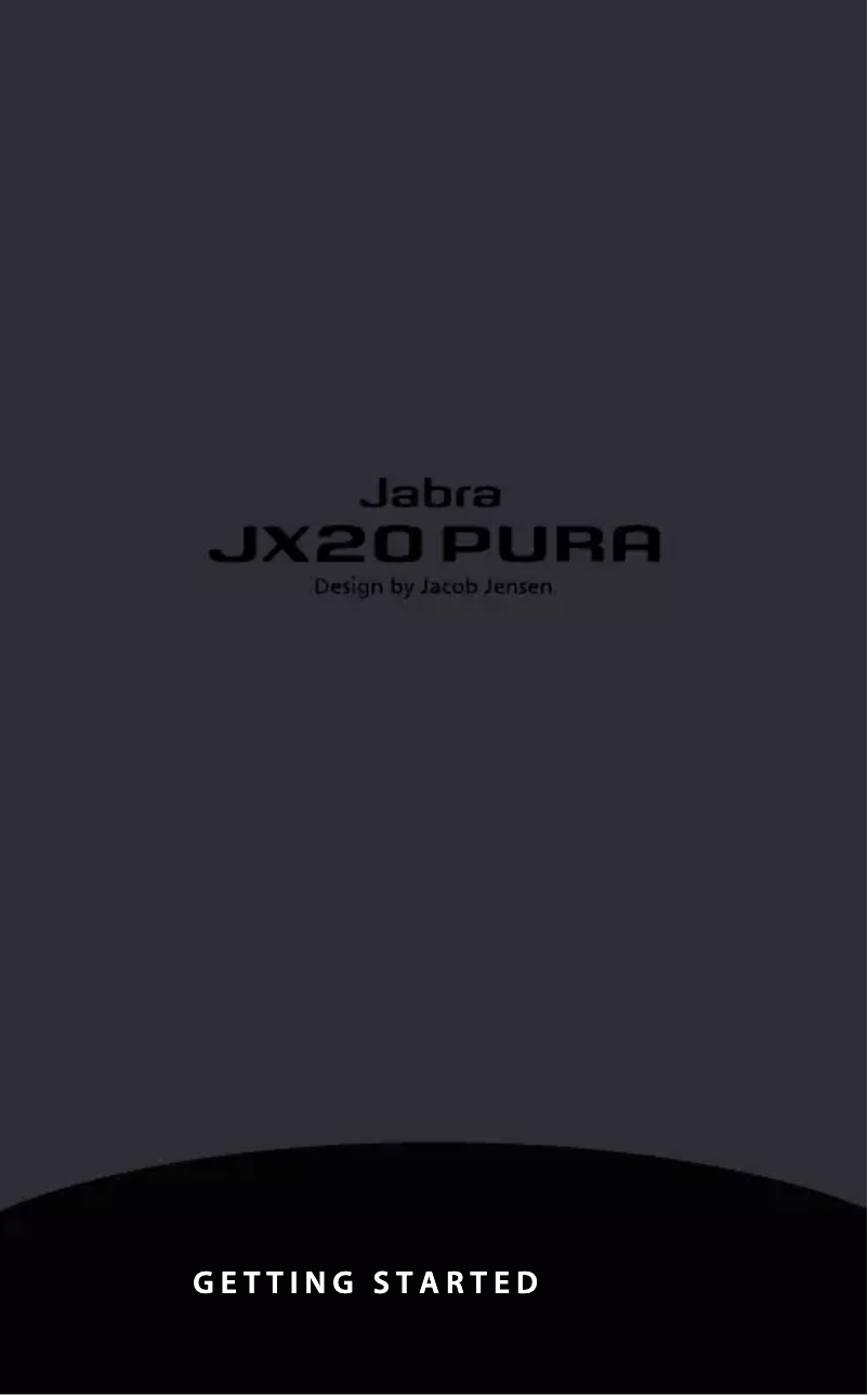 First page image of the manual for JX20