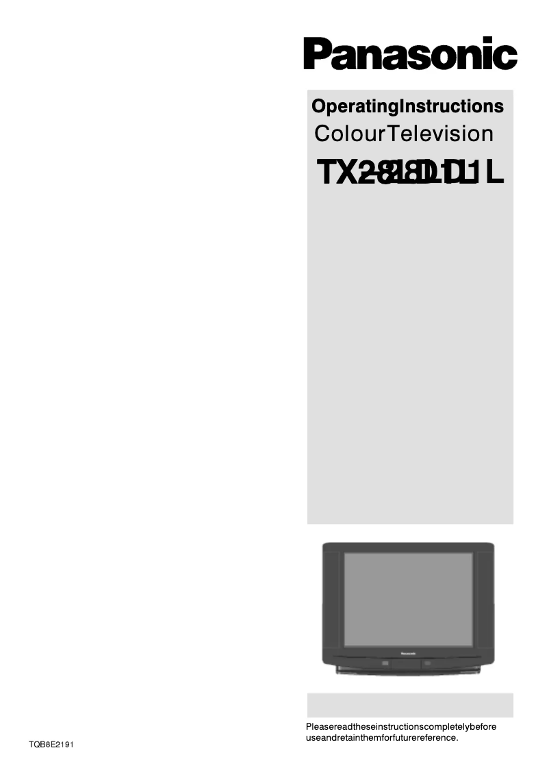Page 1 of the manual User Manual Panasonic TX-28LD1L