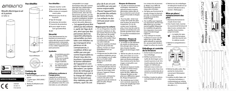 Page 1 of the manual User Manual Ambiano GT-SPM-10