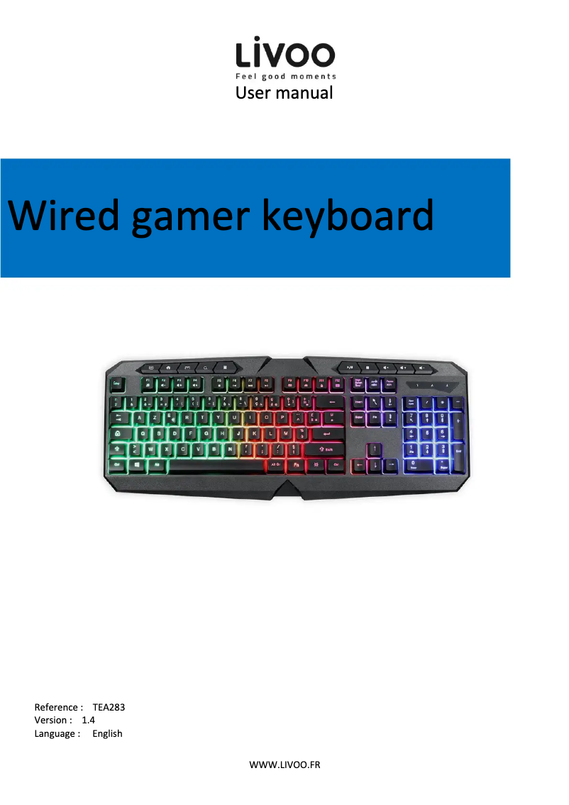 First page image of the manual for TEA283