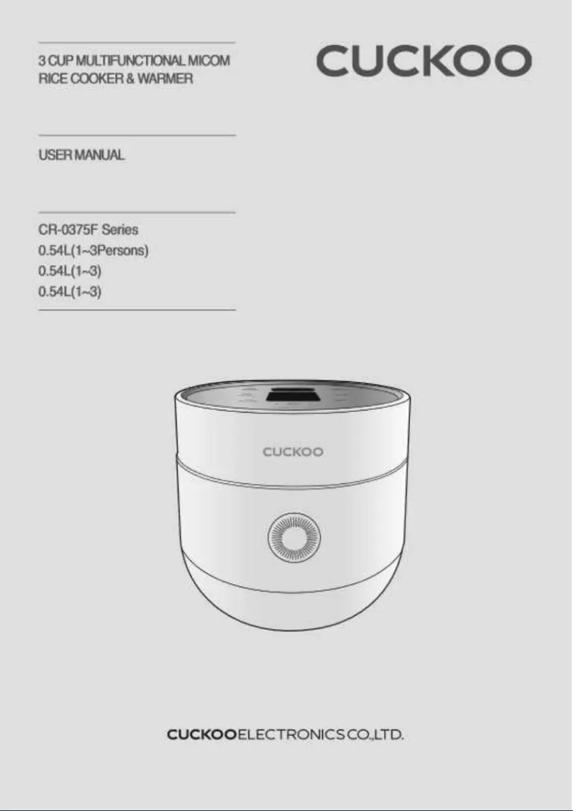 Page 1 of the manual User Manual Cuckoo CR-0375FW