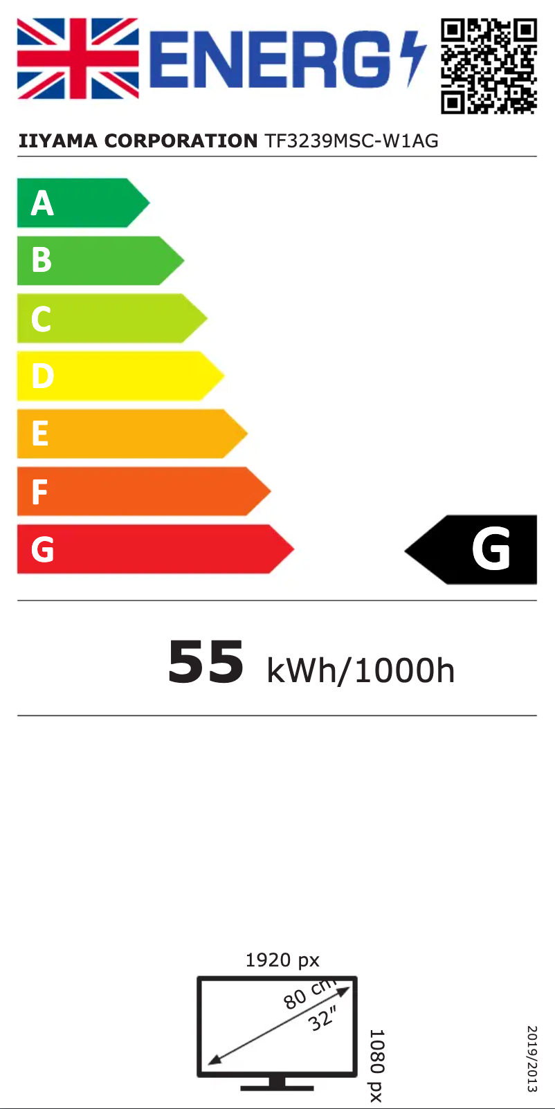 First page image of the manual for ProLite TF3239MSC