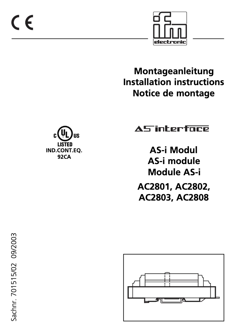 First page image of the manual for AC2802