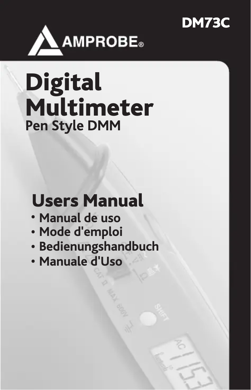 First page image of the manual for DM73C