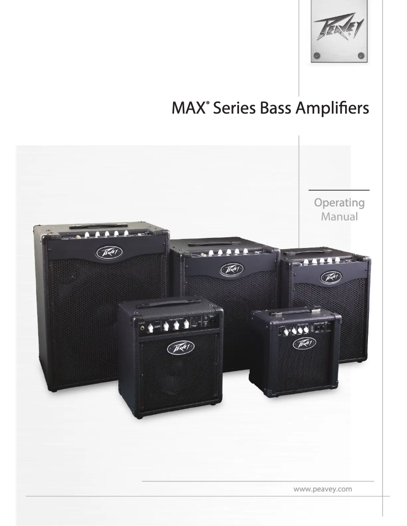 Page 1 of the manual User Manual Peavey MAX 158