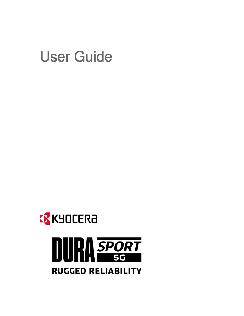 Page 1 of the manual User Manual Kyocera DuraSport 5G
