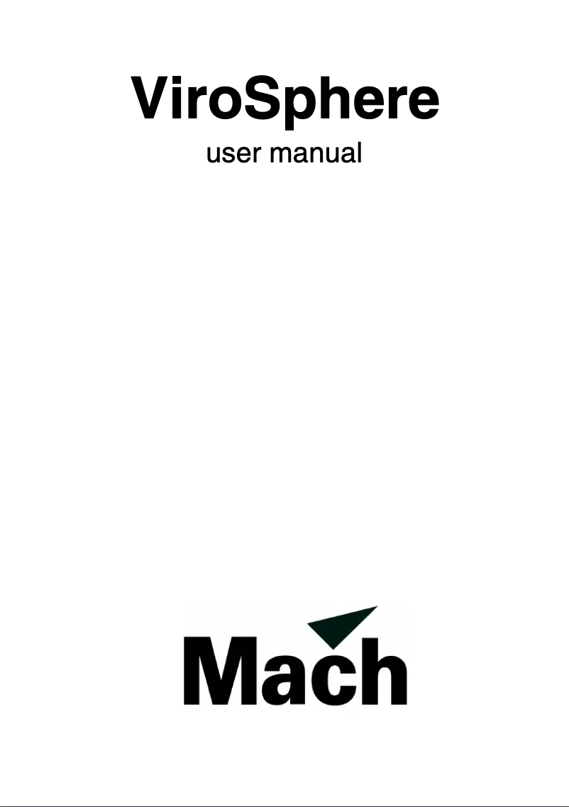 Page 1 of the manual User Manual Martin ViroSphere
