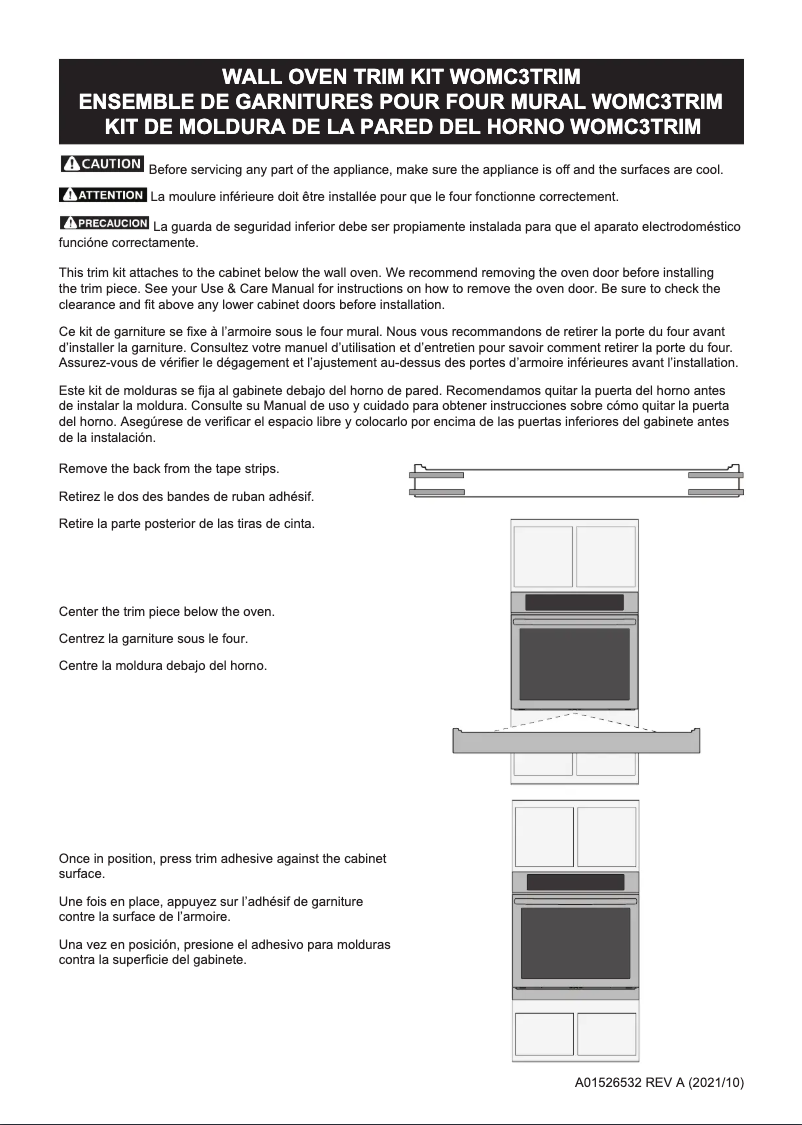 Page 1 of the manual User Manual Frigidaire WOMC3TRIMSS