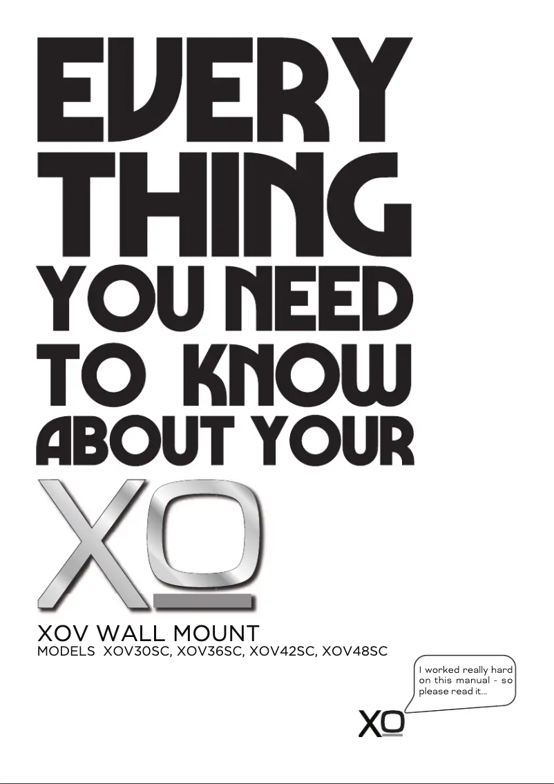 First page image of the manual for XOV42SC