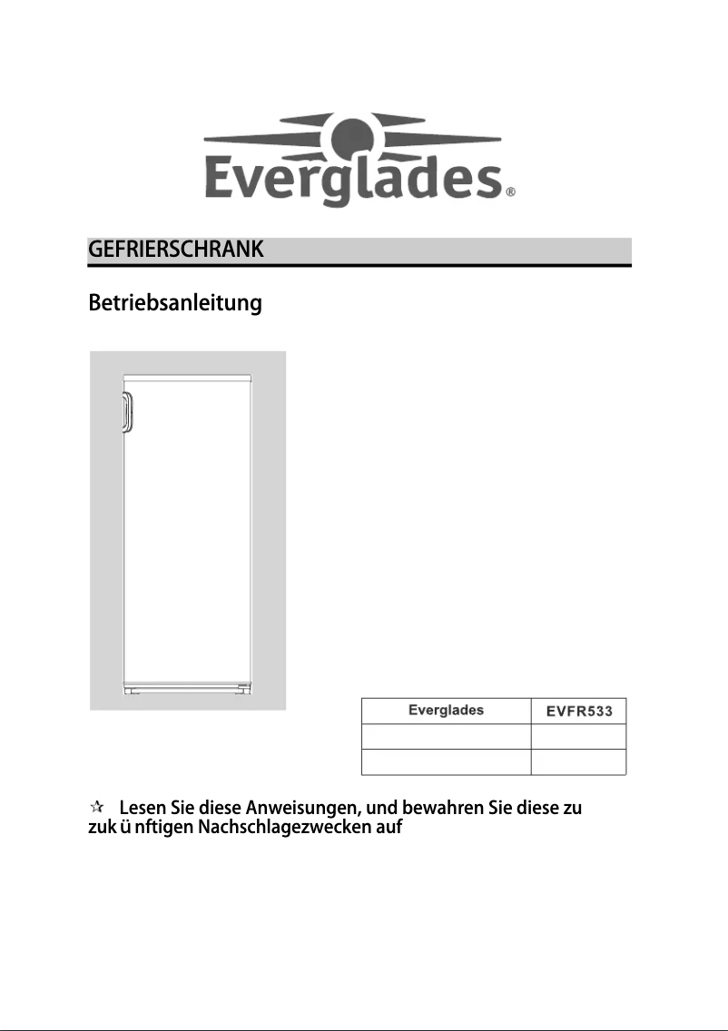 First page image of the manual for EVFR533
