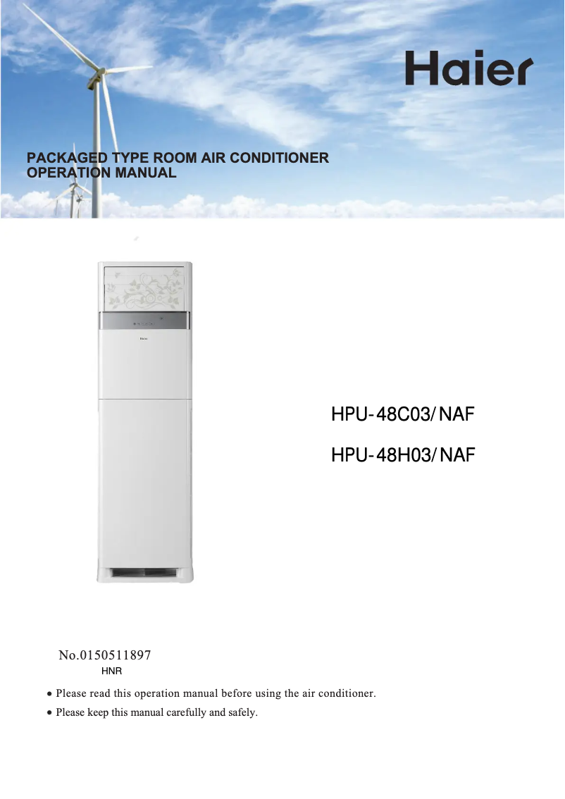 Page 1 of the manual User Manual Haier HPU-48H03/NAF