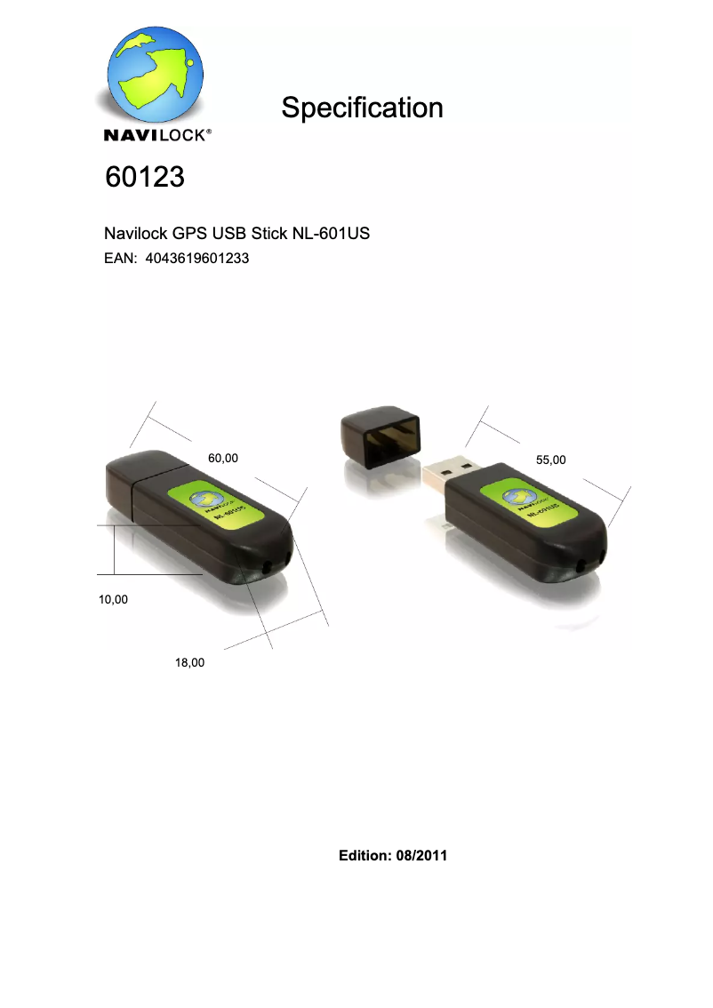 Page 1 of the manual User Manual Navilock NL-601US