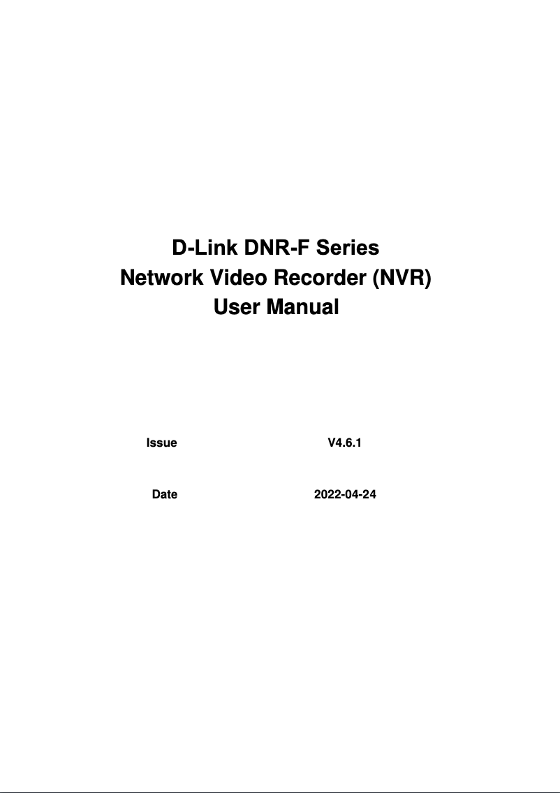 First page image of the manual for DNR-F4216-16P