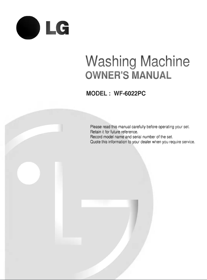 First page image of the manual for WF-F5207PC