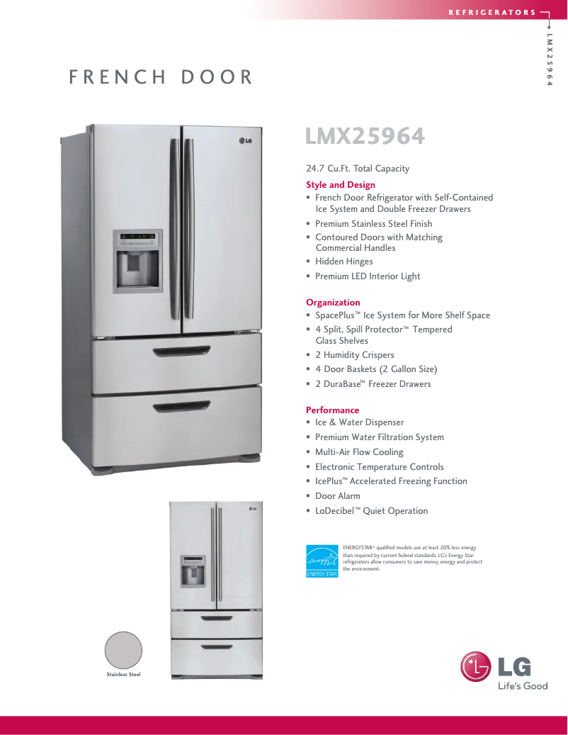 First page image of the manual for LMX25964ST