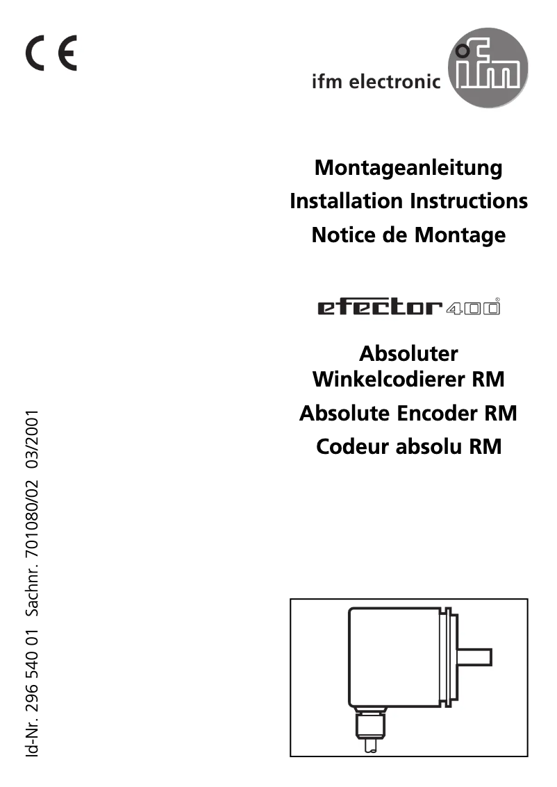 Page 1 of the manual User Manual IFM RM6106