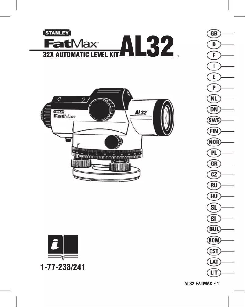 Page 1 of the manual User Manual Stanley FatMax AL32