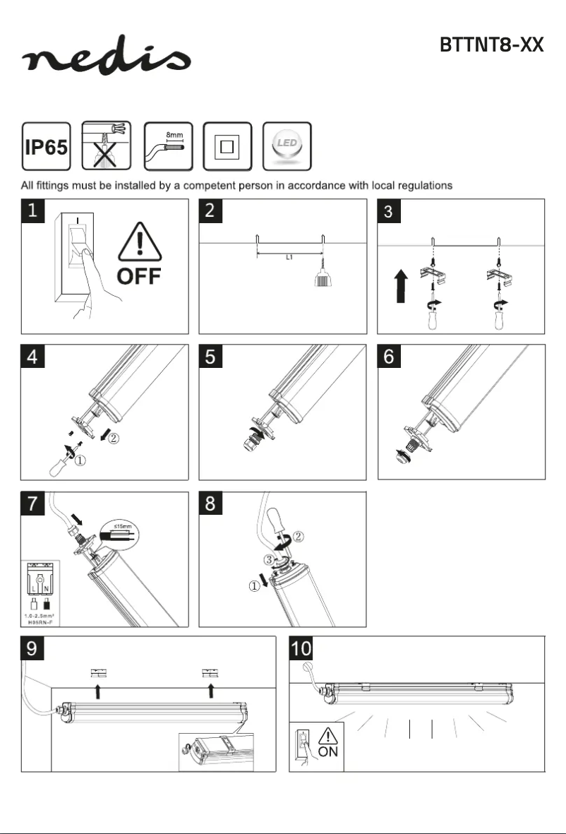 Page 1 of the manual User Manual Nedis BTTNT8-22W120