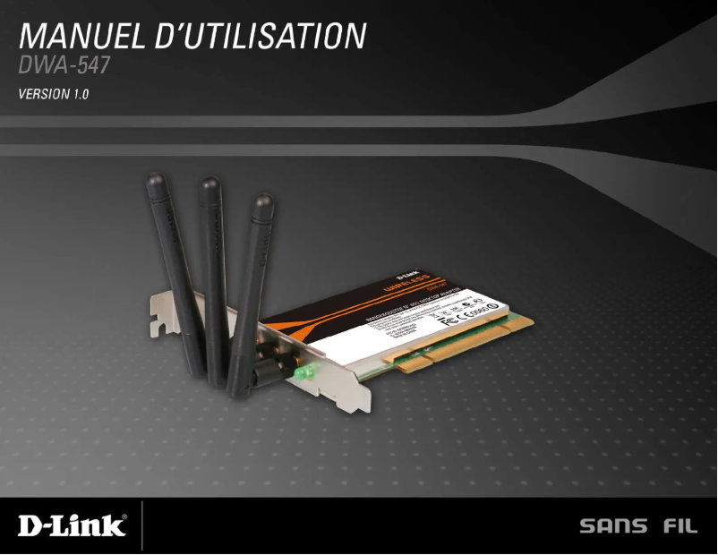 First page image of the manual for DWA-547