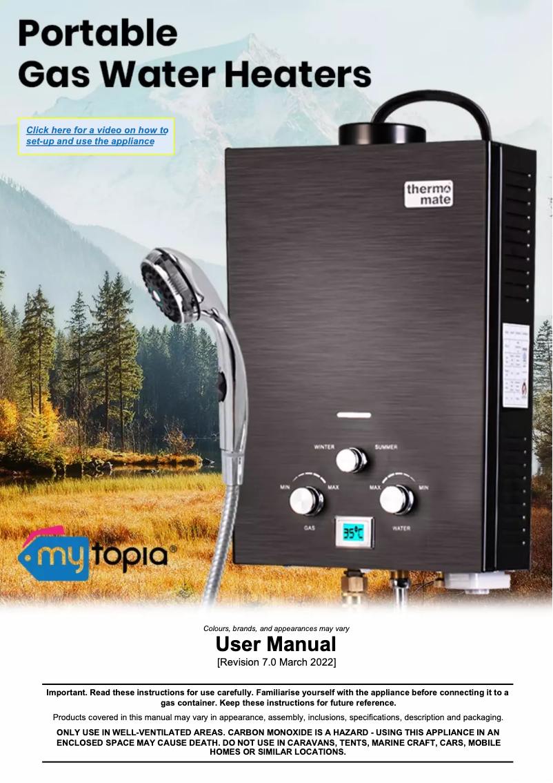 Page 1 of the manual User Manual Thermomate TRG-16