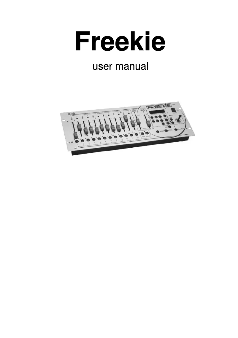 Page 1 of the manual User Manual Martin Freekie