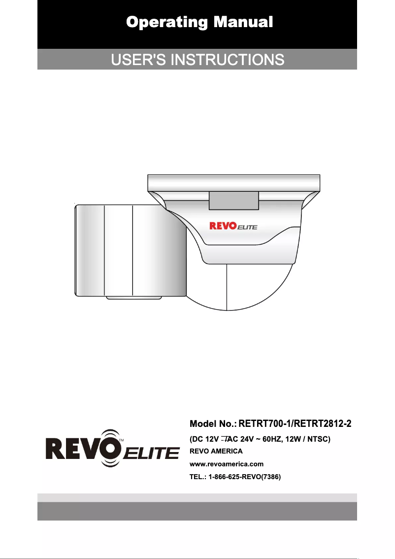 Page 1 of the manual User Manual REVO RETRT700-1